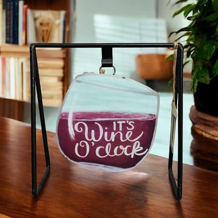 “Wine O'Clock” Charm