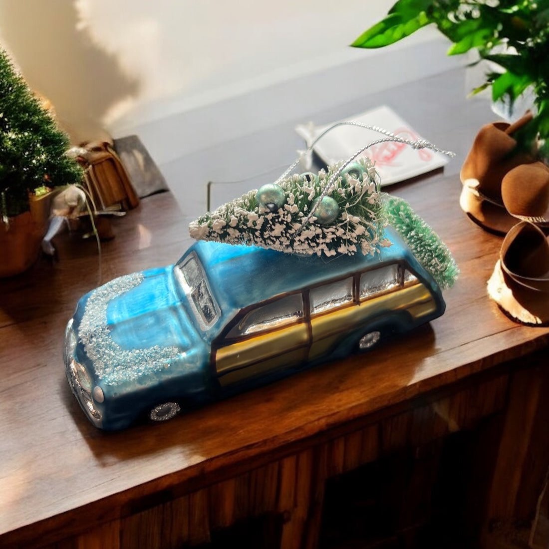 Blue SUV Christmas Tree Ornament