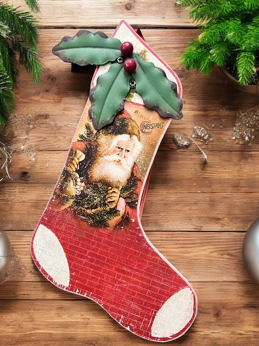 Vintage Santa Stocking Ornament