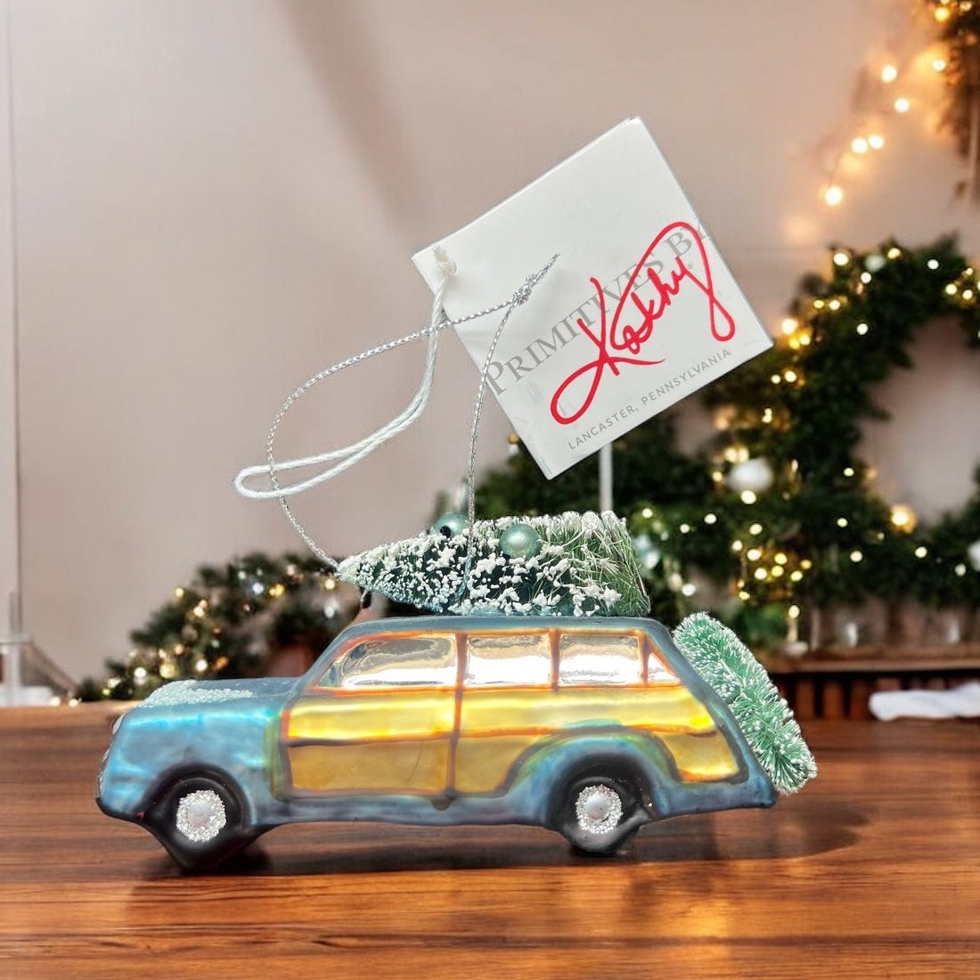 Blue SUV Christmas Tree Ornament