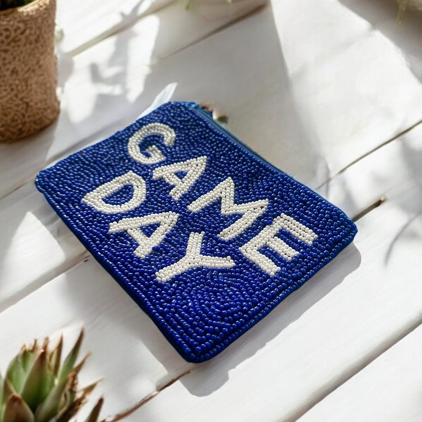 “Game Day” Beaded Coin Purse