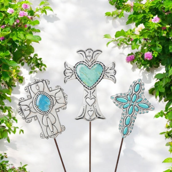 Turquoise Cross Garden Decor