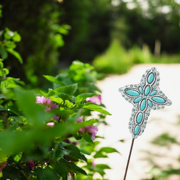 Turquoise Cross Garden Decor