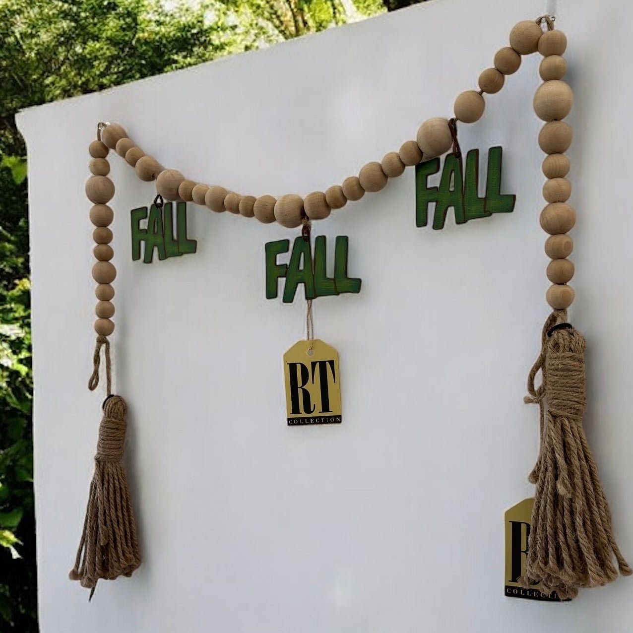 Round Top Fall and Pumpkin Garland Charm Set of 2