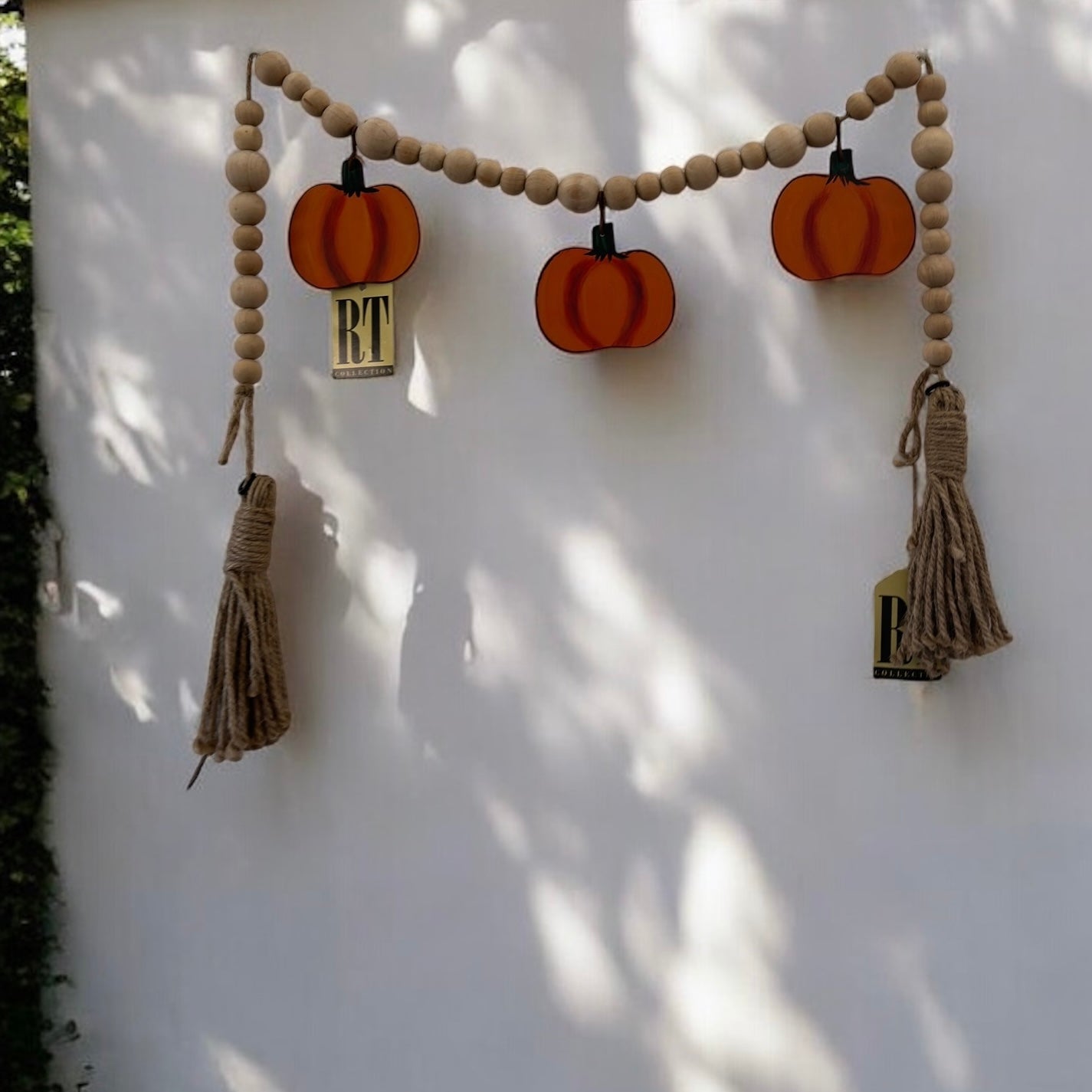 Round Top Fall and Pumpkin Garland Charm Set of 2