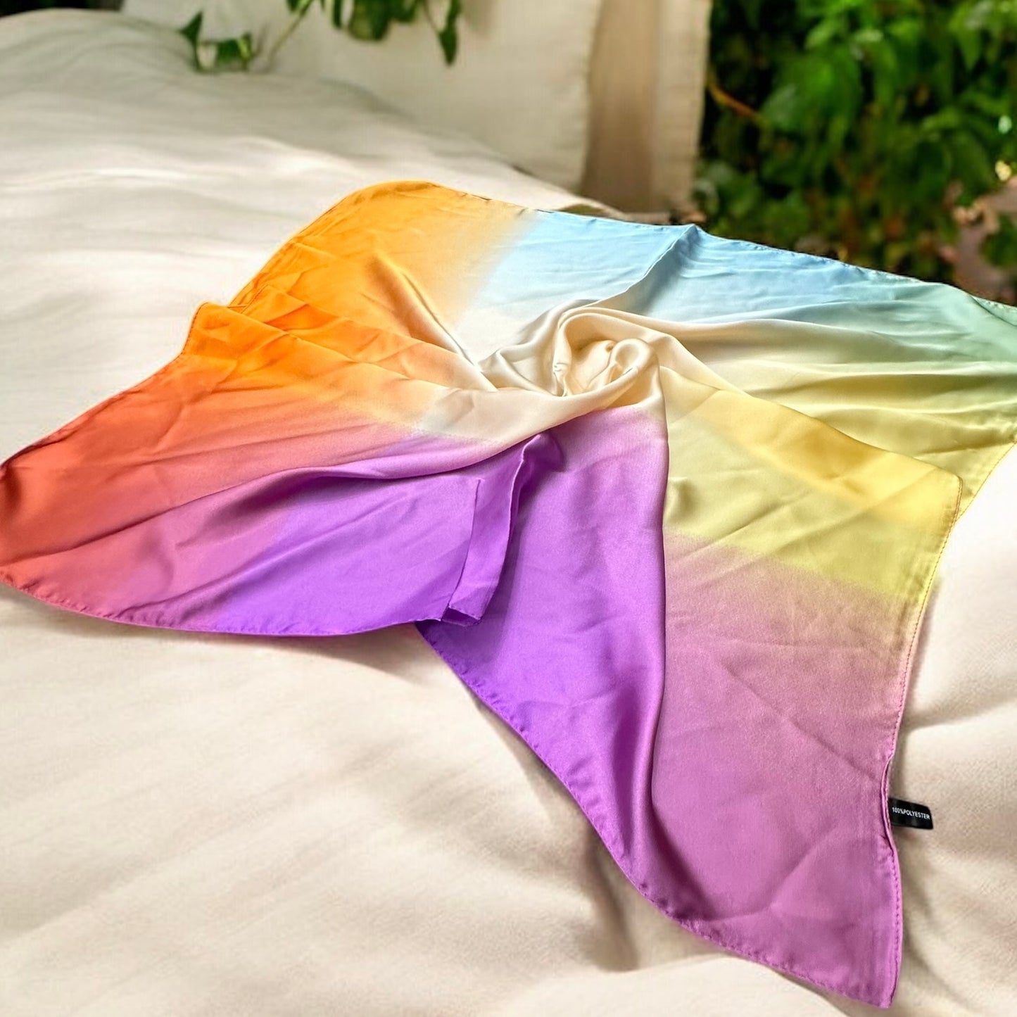 Ombré Rainbow Silk Scarf