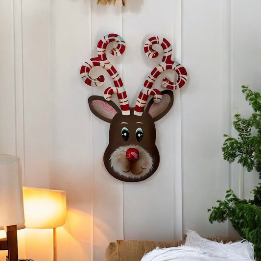 Candy Cane Reindeer Decor