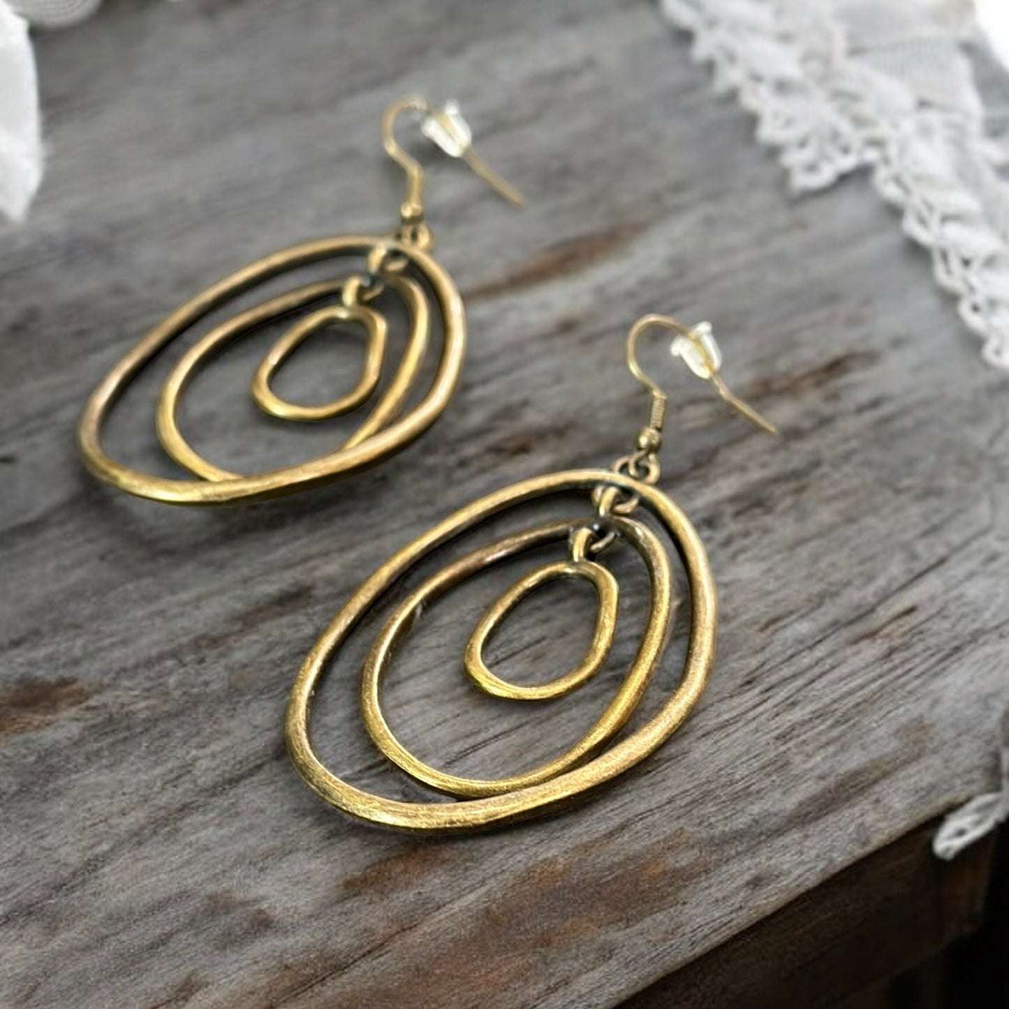 Layered Gold Dangle Earrings