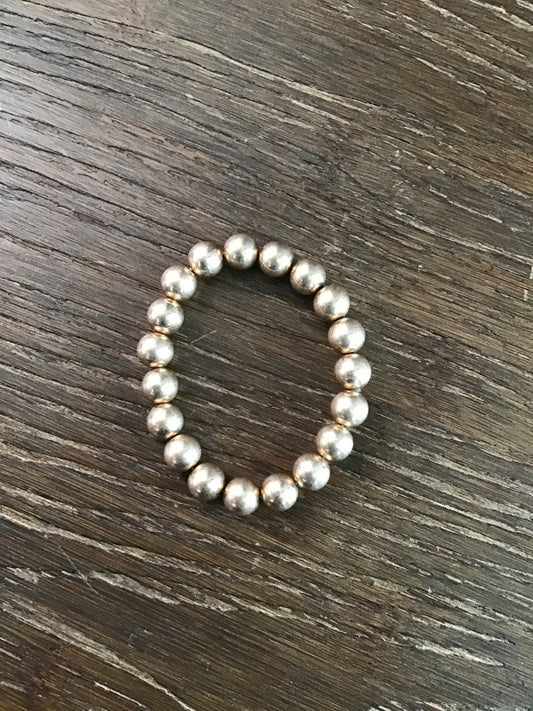 Gold bead stretch bracelet